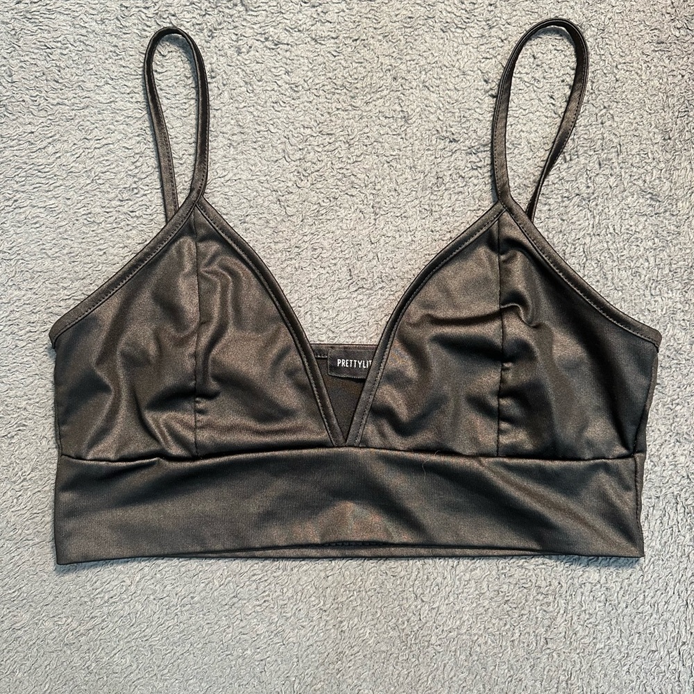 simple black PLT bralette